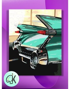 Картина по номерам на холсте Cadillac Tail Fins в цвете 30 х 40 см Культура цвета