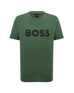 Хлопковая футболка Boss