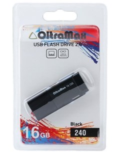 Накопитель USB 2 0 16GB OM 16GB 240 Black 240 чёрный Oltramax