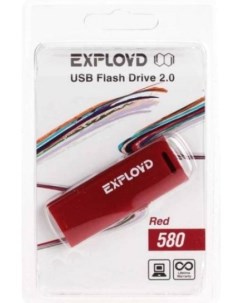 Накопитель USB 2 0 64GB 580 красный Exployd