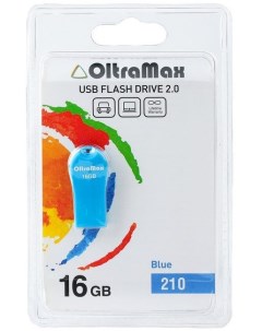 Накопитель USB 2 0 16GB OM 16GB 210 Blue 210 синий Oltramax