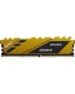 Модуль памяти DDR 4 DIMM 16Gb PC25600 3200Mhz Shadow NTSDD4P32SP 16Y C16 Yellow с радиатором Netac