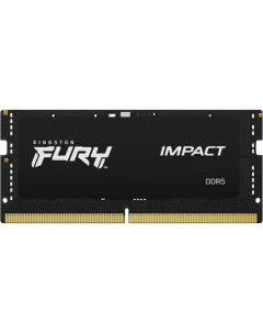 Оперативная память для ноутбука 16Gb 1x16Gb PC5 38400 4800MHz DDR5 SO DIMM CL38 Fury Impact KF548S38 Kingston