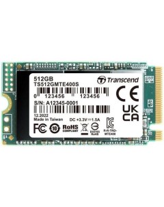 SSD накопитель 400S TS512GMTE400S 512ГБ M 2 2242 PCIe 3 0 x4 NVMe PCIe Transcend