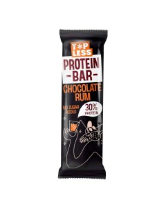 Батончик Top less протеиновый Шоколад ром в глазури 40 г Fitnesshock