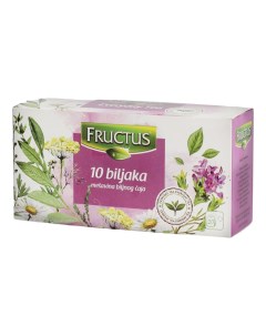 Чай травяной 10 растений в пакетиках 1 5 г х 20 шт Fructus