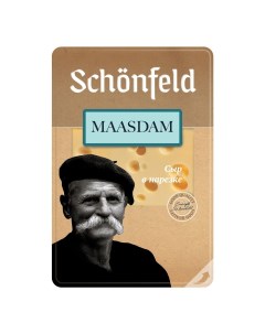 Сыр полутвердый Маасдам нарезка 45 125 г Schonfeld