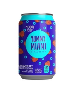 Газированный напиток Yammy Miami Strawberry 355 мл Yummy miami