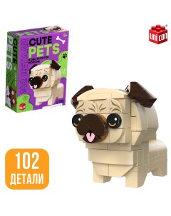 Конструктор cute pets мопсик 102 детали Unicon