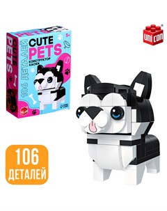 Конструктор cute pets хаски 106 деталей Unicon