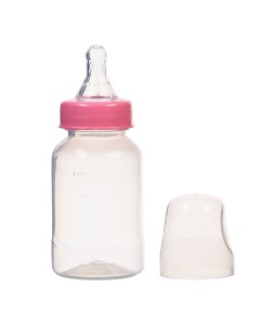 Бутылочка для кормления классическое горло 150 мл от 0 мес цилиндр цвет розовый Mum&baby