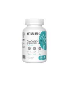 Глюкозамин Хондроитин МСМ комплекс UltraSupps Ультрасаппс таблетки 90шт Ultra energy supplements trading l.l.c