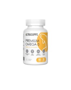 Омега 3 UltraSupps Ультрасаппс капсулы мягкие 60шт Ultra energy supplements trading l.l.c