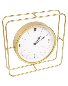 Часы настольные Rectangle квадрат металл цвет золотой бесшумные 27 5x28 5 см Без бренда