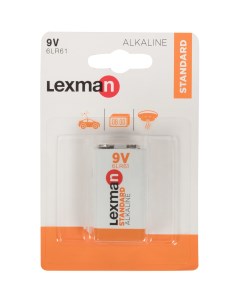 Батарейка алкалиновая 6LR61 1 шт Lexman