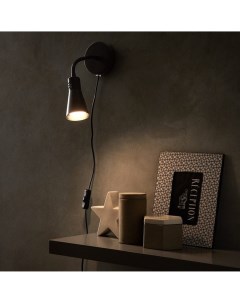 Настенный светильник Skit 1 лампа Е14x15 Вт цвет чёрный Inspire