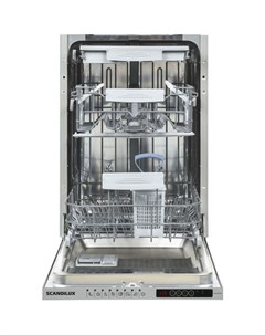 Встраиваемая посудомоечная машина DWB 4322B3 узкая ширина 45см полновстраиваемая загрузка 10 комплек Scandilux