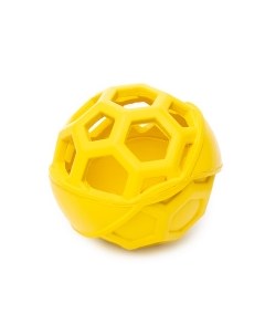 Игрушка для собак резиновая Мяч с сотами желтая 7см Бельгия Duvo+