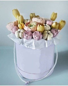 Шоколадный букет цветов в коробке 530 г Shokotrendy