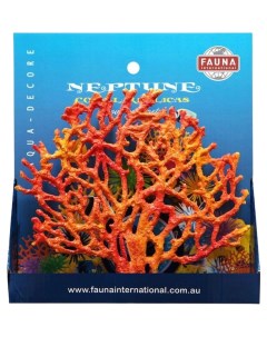 Коралл для аквариума 19х3 5х17 см красный Fauna international