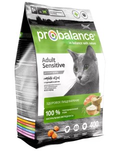 Сухой корм для кошек Cat Sensitive курица и рис 0 4 кг Probalance