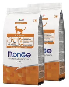 Сухой корм для кошек Speciality для кастрированных утка 2 шт по 10 кг Monge