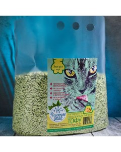 Наполнитель для кошачьего туалета тофу зеленый чай 13 5 л Чистое дело