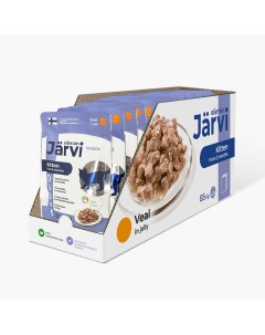 Влажный корм для котят с телятиной в желе 24шт по 85г Jarvi