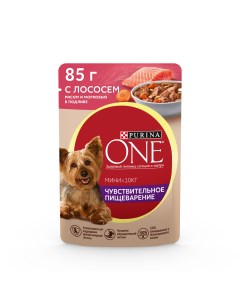 Влажный корм для собак Мини Чувствительное пищеварение лосось 85г Purina one