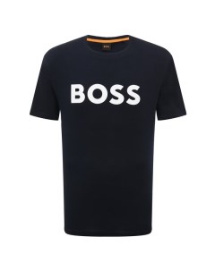 Хлопковая футболка Boss orange
