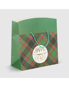 Пакет подарочный tessuto scozzese 27x13x20 см в ассортименте Due esse christmas