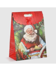 Пакет подарочный дед мороз 35 5x49 5x20 5 см Due esse christmas