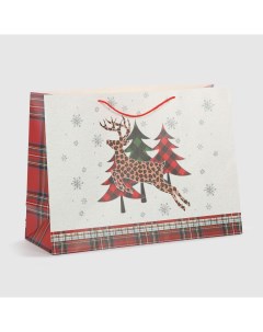 Пакет подарочный decoro scozzese 55x20x40 см Due esse christmas