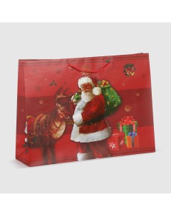 Пакет подарочный babbo natale 3D 33x12x45 5 см Due esse christmas
