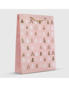 Пакет подарочный natalizio rosa 33х10 5х45 см Due esse christmas