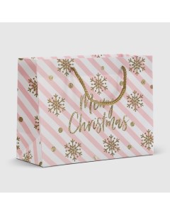 Пакет подарочный natalizio rosa 23х10х18 см Due esse christmas