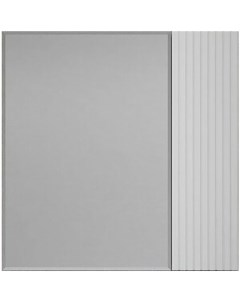 Зеркальный шкаф Стокгольм 70х70 белый рифленый софт ЛС 00002322 Style line