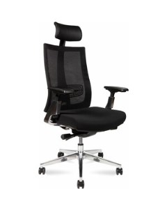 Офисное кресло Vogue aluminium CH 203A B BB черный пластик черная сетка черная ткань аллюминевая баз Norden