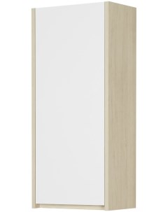 Шкаф одностворчатый подвесной 35x80 см белый глянец дуб верона Сканди 1A255003SDB20 Акватон