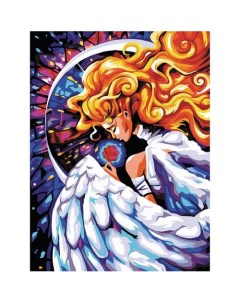 Картина по номерам на картоне Ангел 30х40 см с акриловыми красками и кистями Три совы