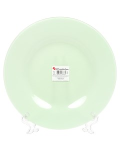 Тарелка обеденная стекло 26 см круглая Boho 10328 SLBD45 зеленая Pasabahce