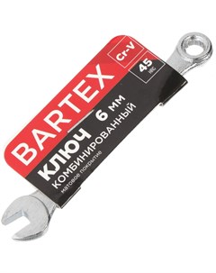 Ключ комбинированный 6 мм CrV сталь Эко Bartex