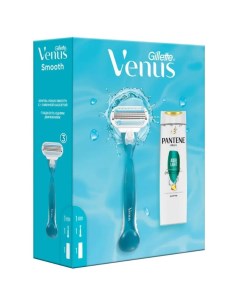 Набор подарочный для женщин станок для бритья c 1кассетой шампунь Pantene 250мл Venus