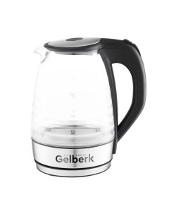 Чайник электрический GL KG20 1 7 л 2200 Вт скрытый нагревательный элемент стекло нержавеющая сталь п Gelberk