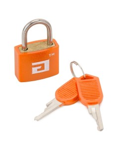 Замок навесной ВС1Л 20 8 501 блистер цилиндровый оранжевый для чемоданов 2 ключа Аллюр