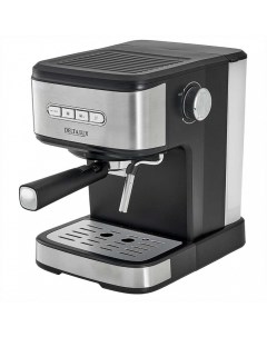 Кофеварка электрическая рожковая 1 5 л DE 2003 850 Вт 15 бар капучино эспрессо черная Delta lux