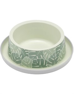 Одинарная миска для кошек и собак пластик зеленый 0 35 л Moderna