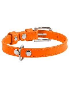 Ошейник для собак Collar GLAMOUR кожа оранжевый обхват шеи 18 21 см Waudog