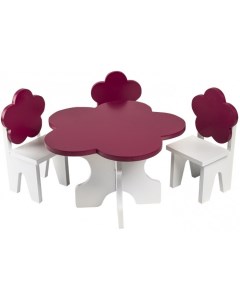 Набор мебели для кукол Цветок стол стулья Paremo