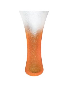Ваза neon кракле оранжевая 34 см Crystalex